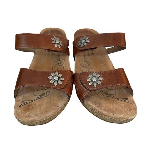 Josef Seibel Tonga‎ 82 Sandals Camel Footwear Women Leather Open Toe US 7-7.5 - Picture 1 of 6
